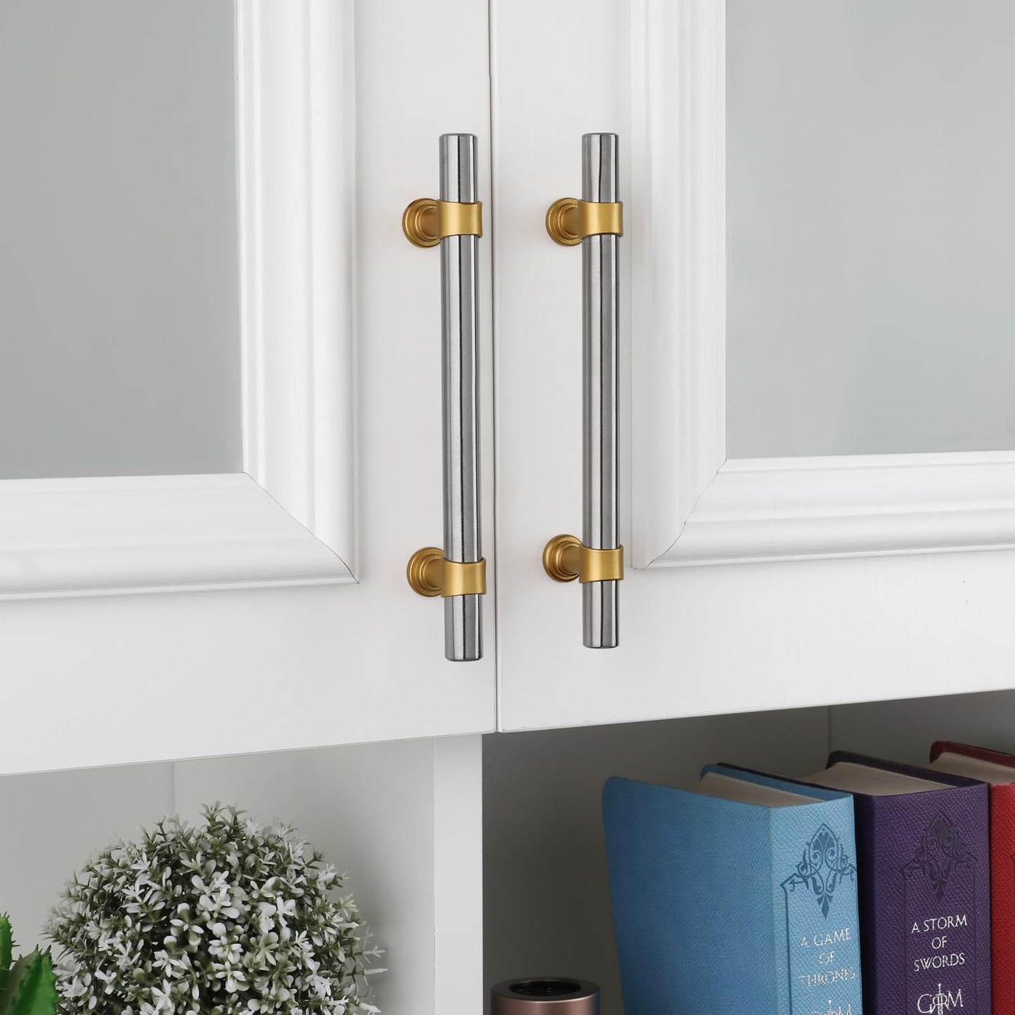 Silver&Gold Modern Cabinet Handles Kitchen Cabinet Hardware