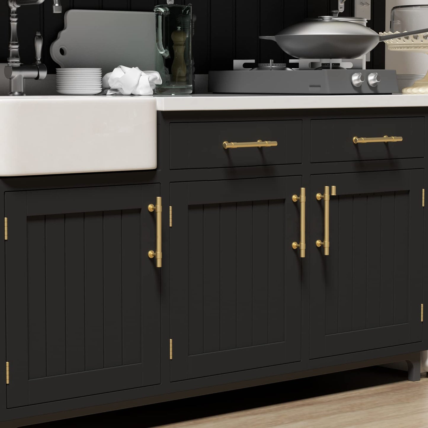 Silver&Gold Modern Cabinet Handles Kitchen Cabinet Hardware