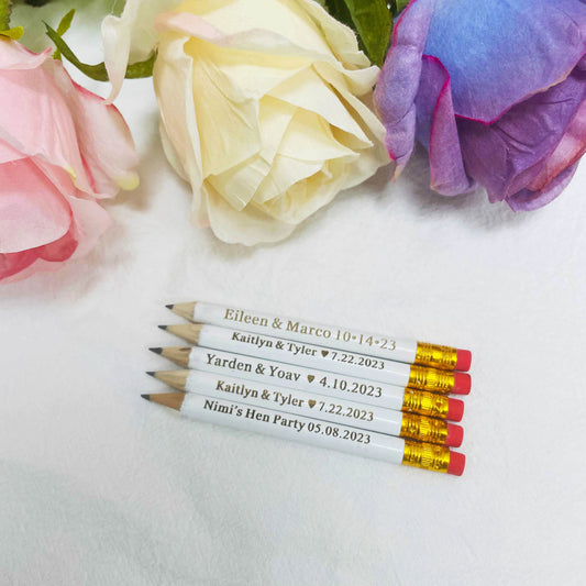 Bridal Shower Favors Pencils, Bridal shower favors for guests in bulk. Personalized Bridal shower gift for bride to be