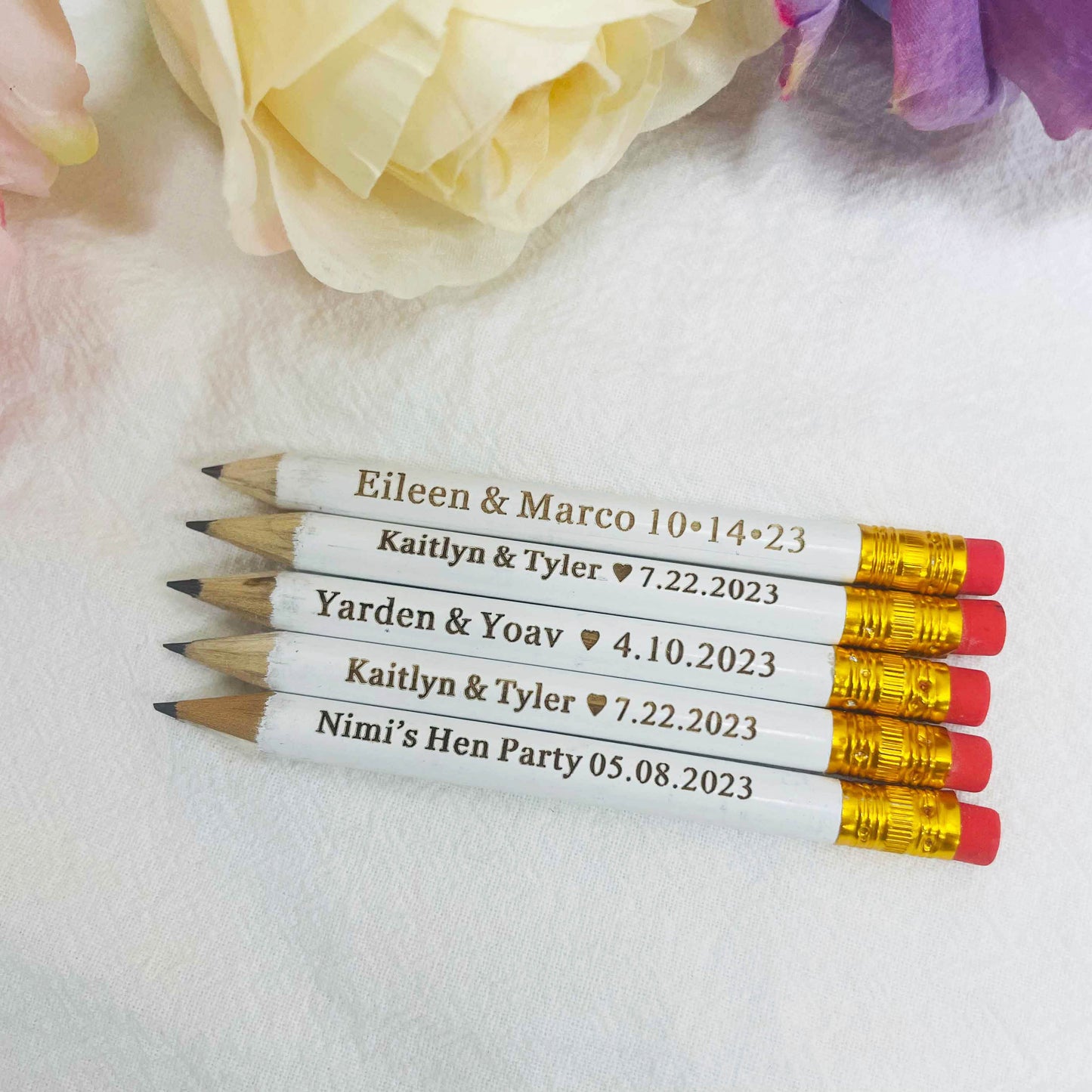 Bridal Shower Favors Pencils, Bridal shower favors for guests in bulk. Personalized Bridal shower gift for bride to be