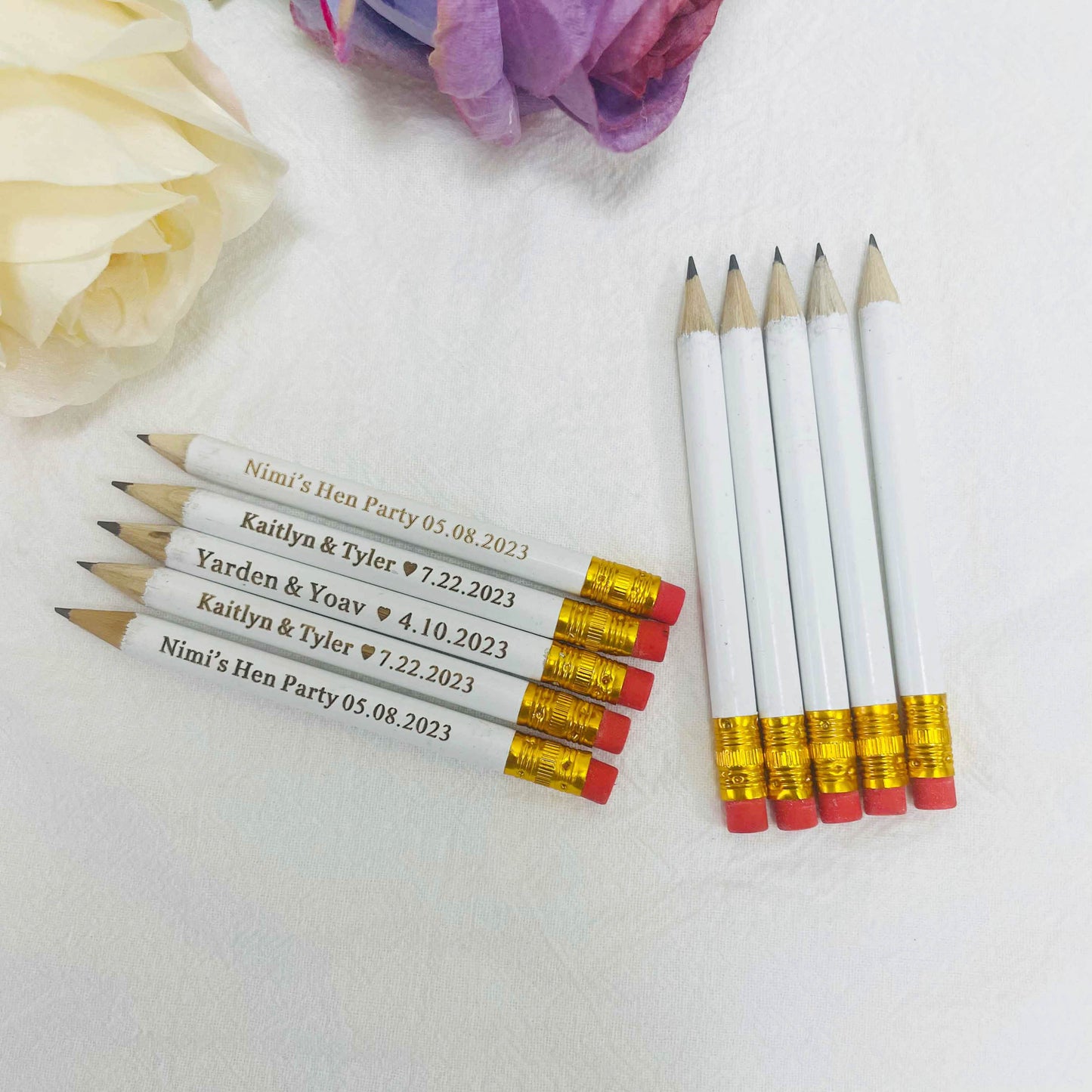 Bridal Shower Favors Pencils, Bridal shower favors for guests in bulk. Personalized Bridal shower gift for bride to be