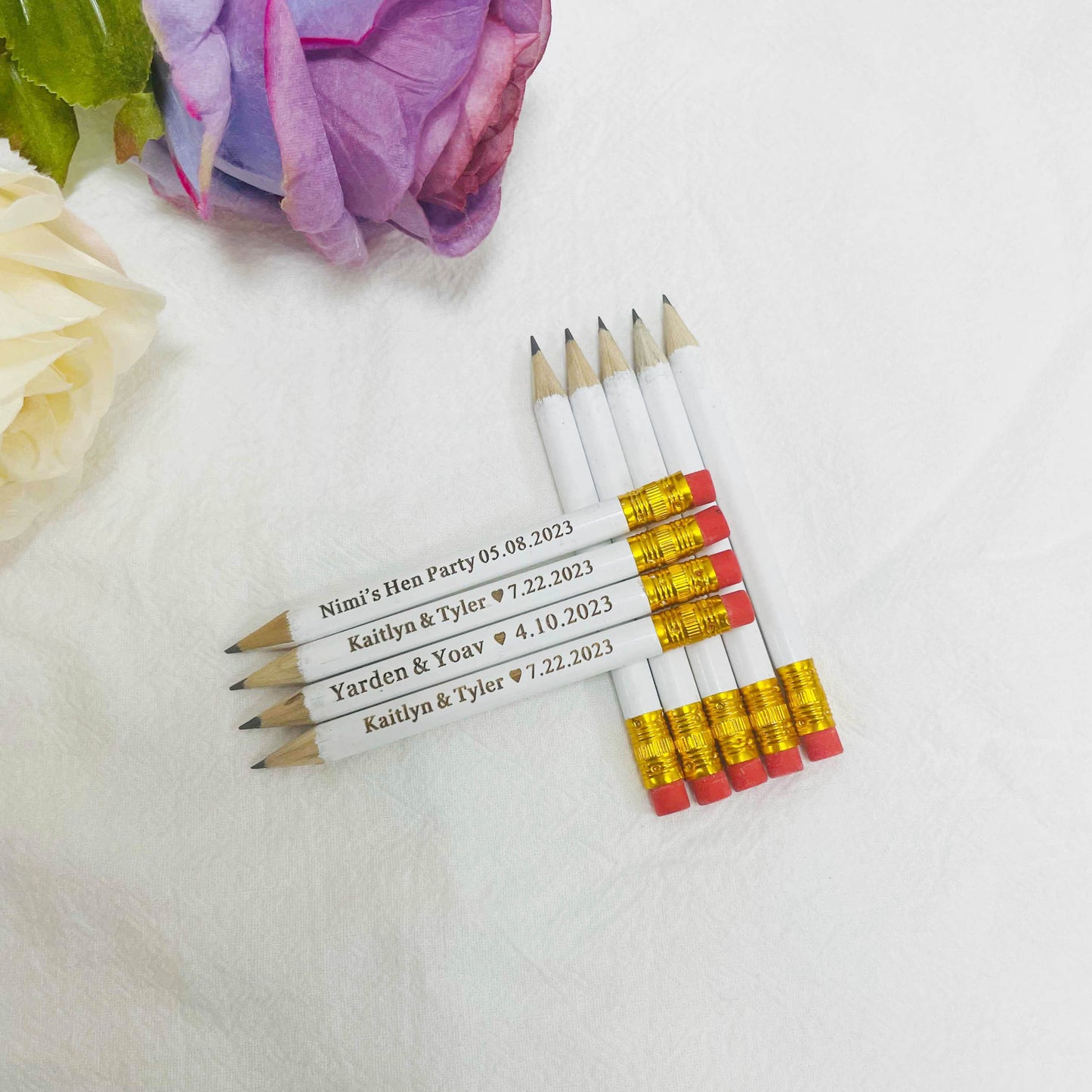 Bridal Shower Favors Pencils, Bridal shower favors for guests in bulk. Personalized Bridal shower gift for bride to be