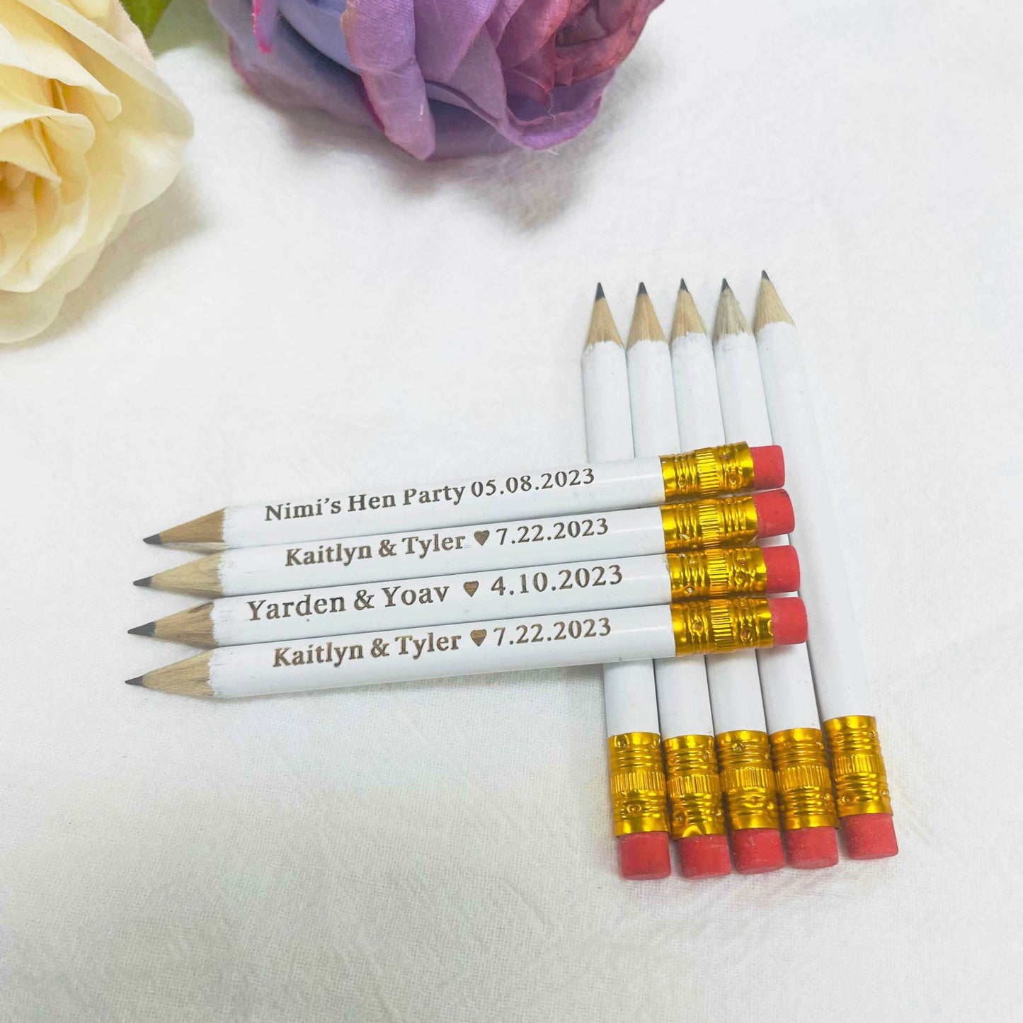 Bridal Shower Favors Pencils, Bridal shower favors for guests in bulk. Personalized Bridal shower gift for bride to be