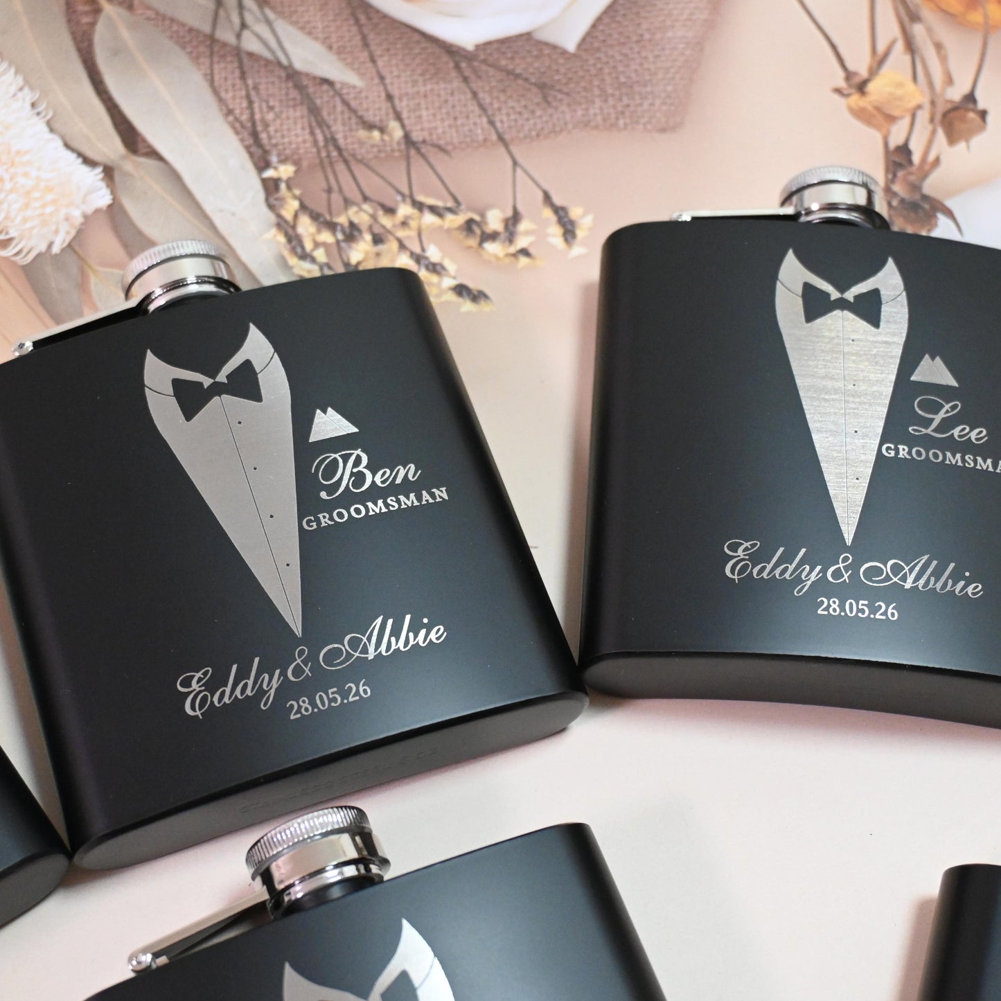 Personalized Flask Gift for Men, Groomsmen Gifts, Best Man Gift, Dad Gifts, Boyfriend Gift, Wedding Gift for Groomsman, Bachelor Party Gifts