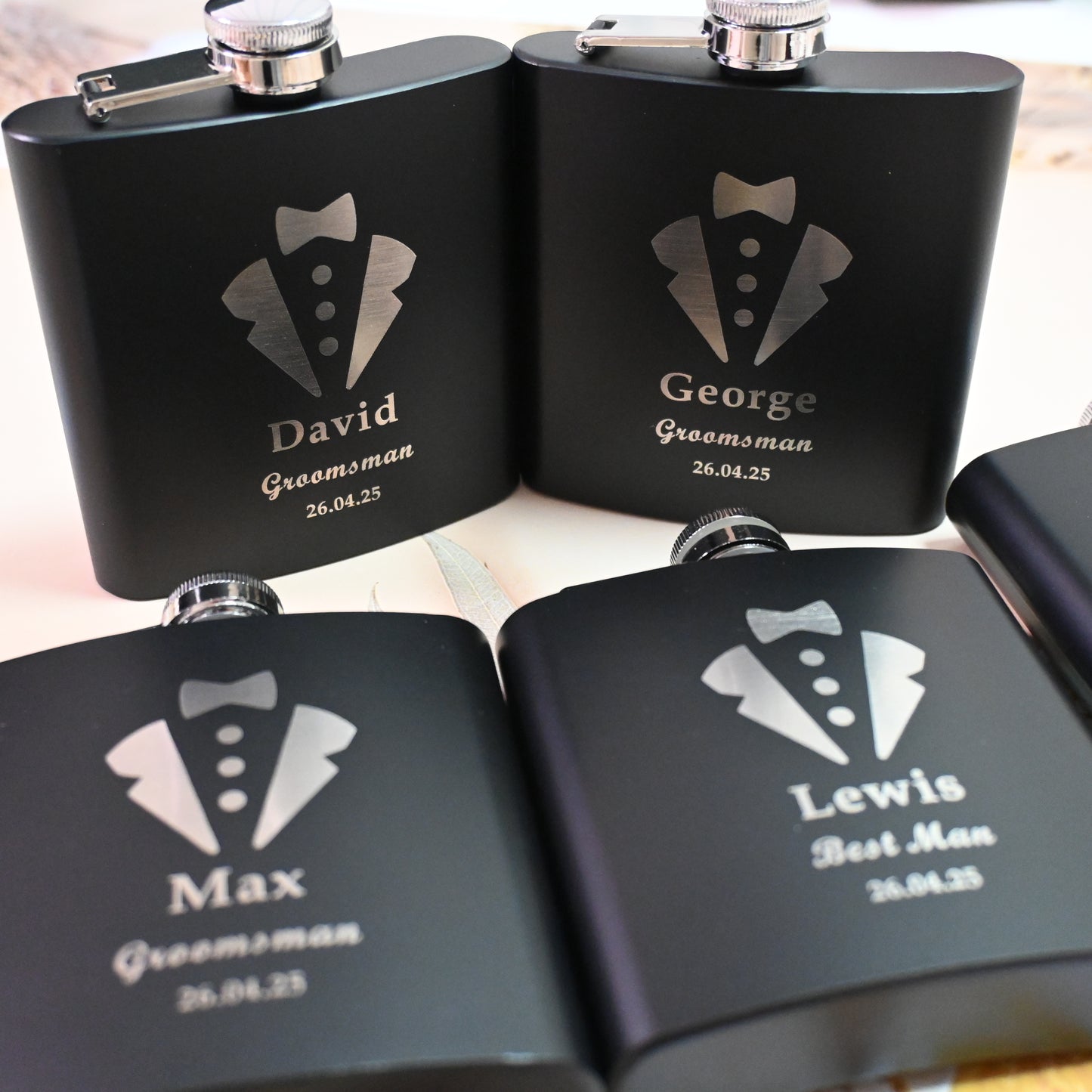 Custom Mens Flask Set, Groomsmen Gifts Usher Proposal, Best Man Gifts, Wedding Favor