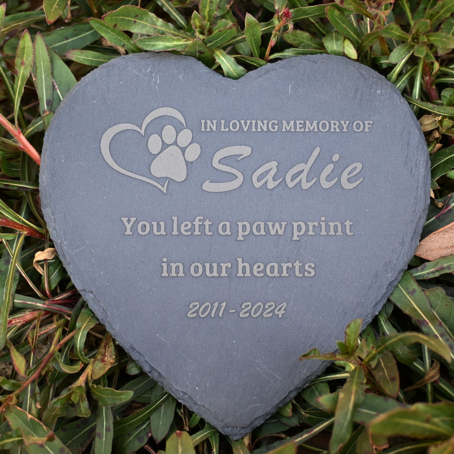 Personalized Loss of Dog Gift, Dog Cat Memorial Stone, In Loving Memory Pet Memorial Garden Stone