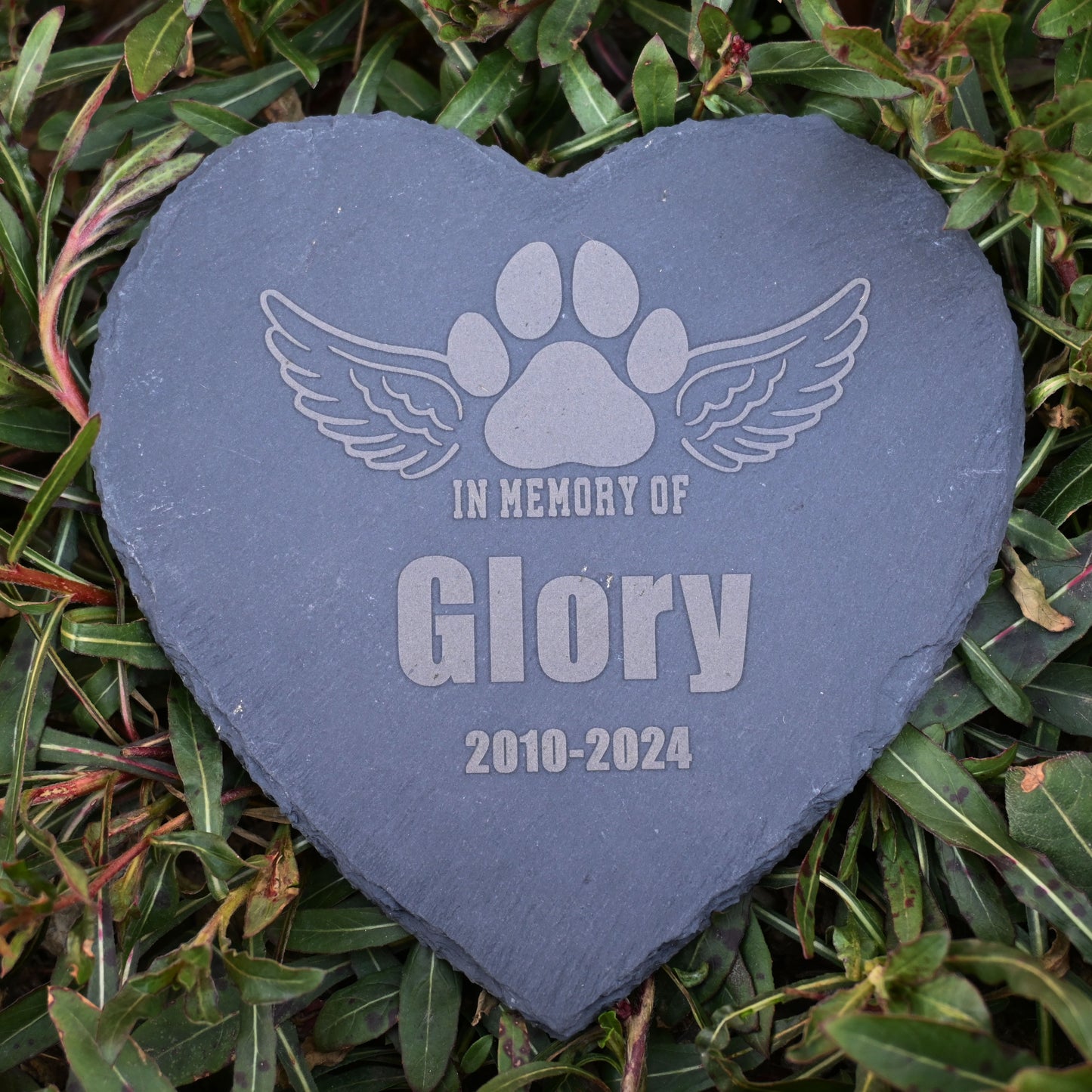 Personalized Dog Memorial Stone, Pawprint with Wing Dog Memorial Gifts for Loss of Dog, Pet Loss Gift