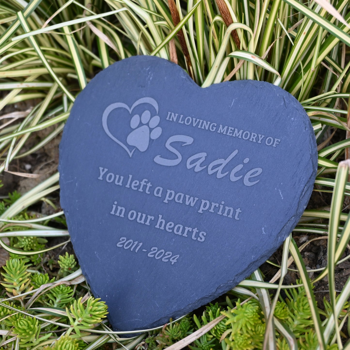 Personalized Loss of Dog Gift, Dog Cat Memorial Stone, In Loving Memory Pet Memorial Garden Stone