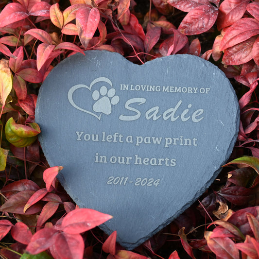 Personalized Loss of Dog Gift, Dog Cat Memorial Stone, In Loving Memory Pet Memorial Garden Stone