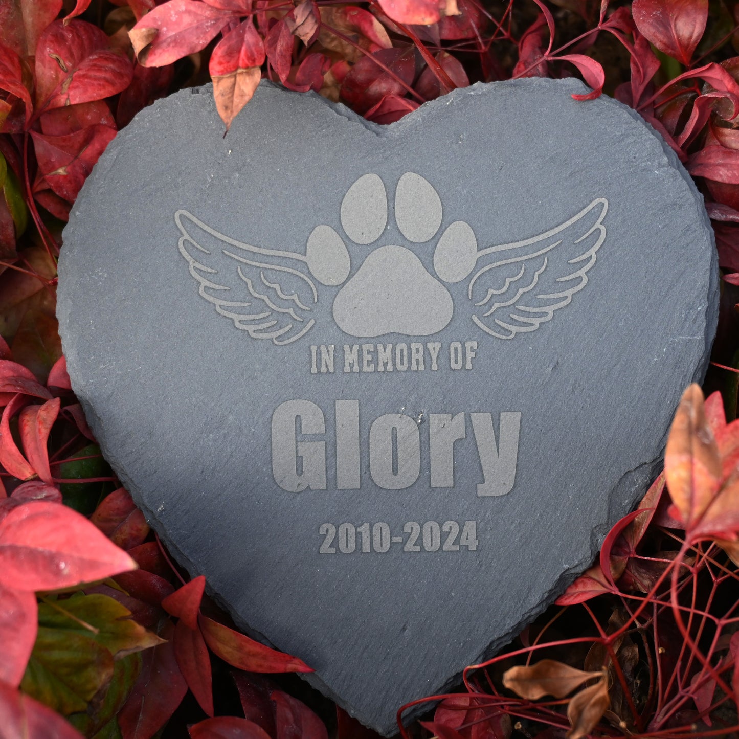 Personalized Dog Memorial Stone, Pawprint with Wing Dog Memorial Gifts for Loss of Dog, Pet Loss Gift