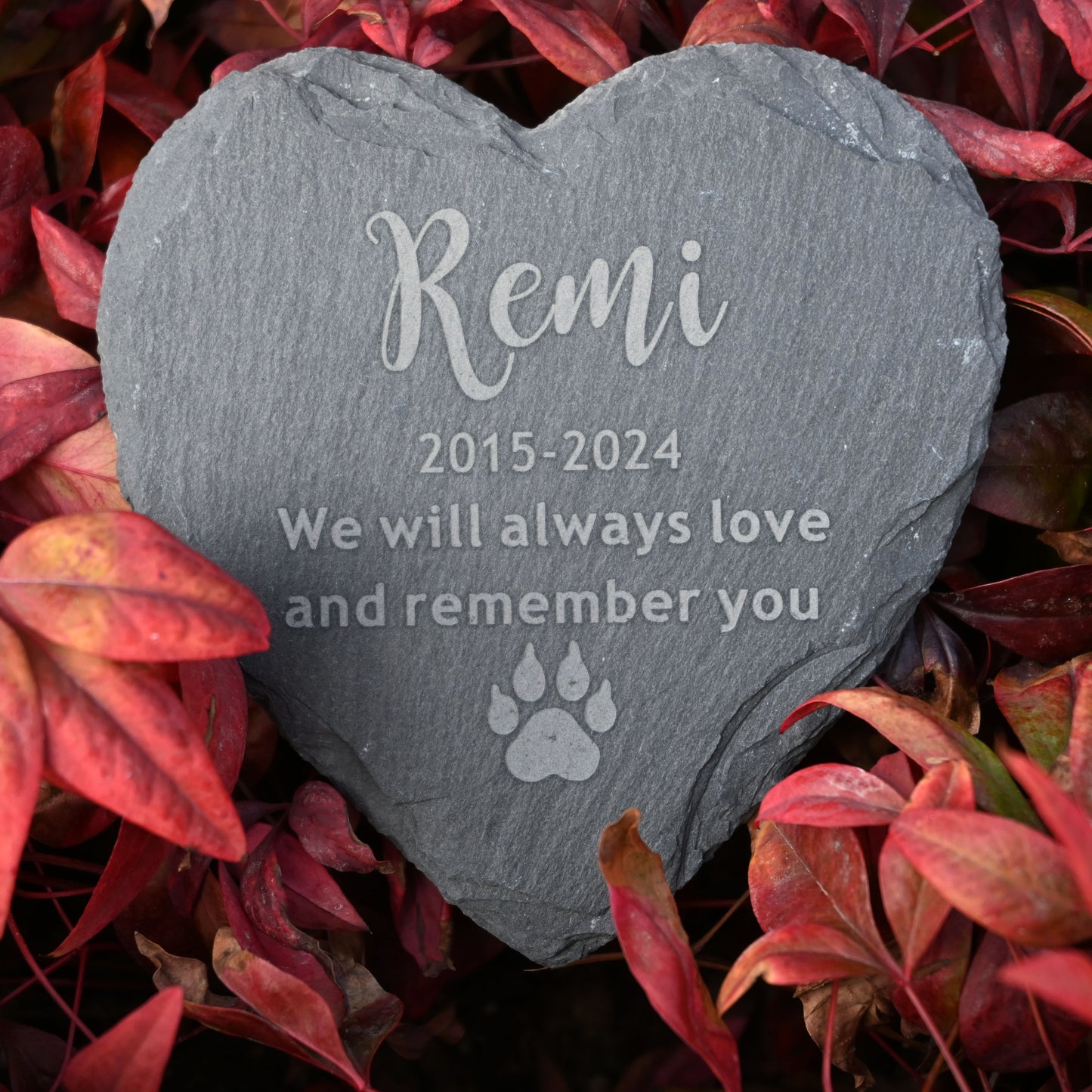 Customized Cat Memorial Garden Stone, Cat Headstone, Remembrance Gift, Cat Paw Print Remembrance Gift