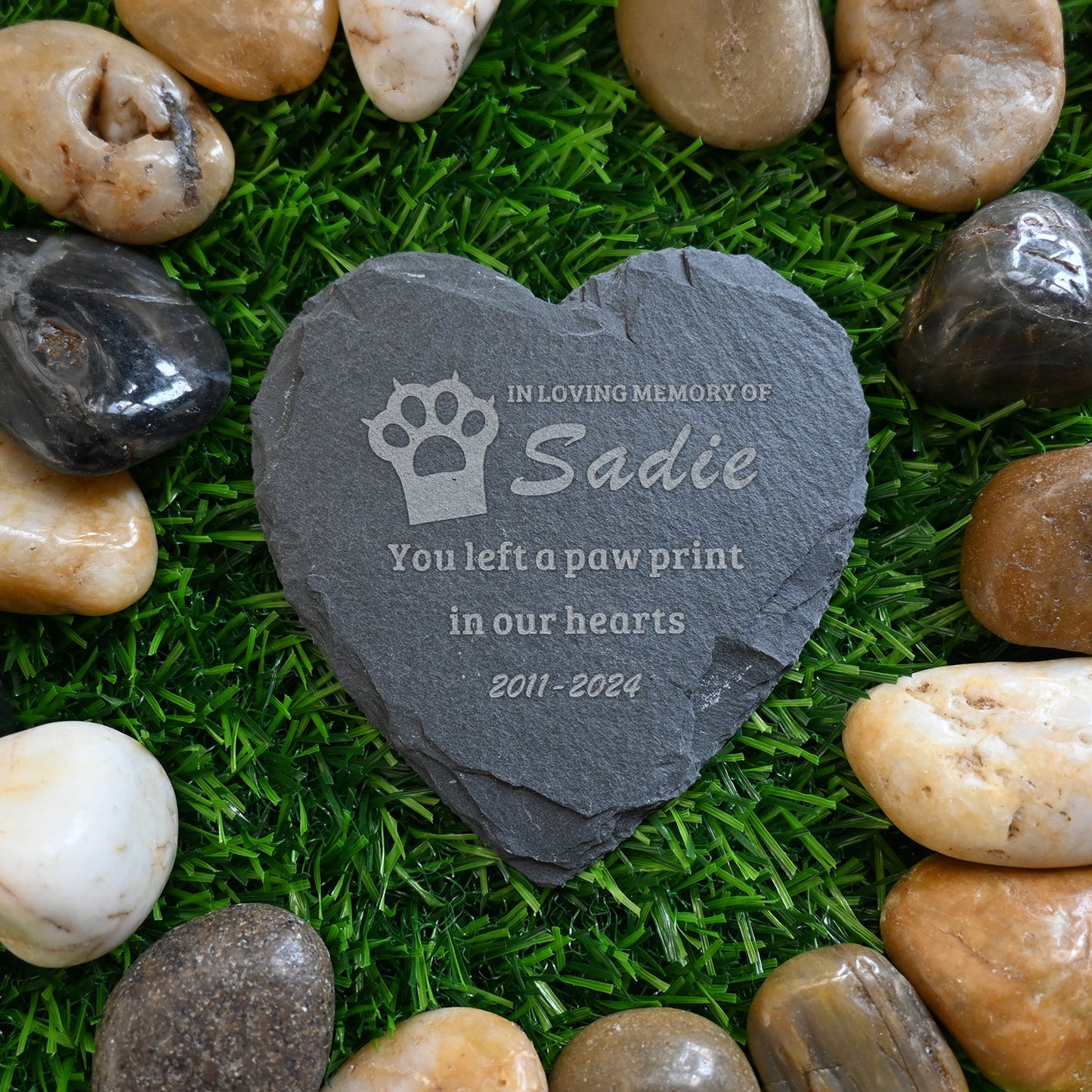 Custom Cat Memorial Garden Stone, Personalized Cat Headstone with Paw Print, Remembrance Gift, in Loving Memory of Pet Memorial Gift