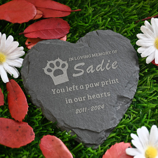 Custom Cat Memorial Garden Stone, Personalized Cat Headstone with Paw Print, Remembrance Gift, in Loving Memory of Pet Memorial Gift