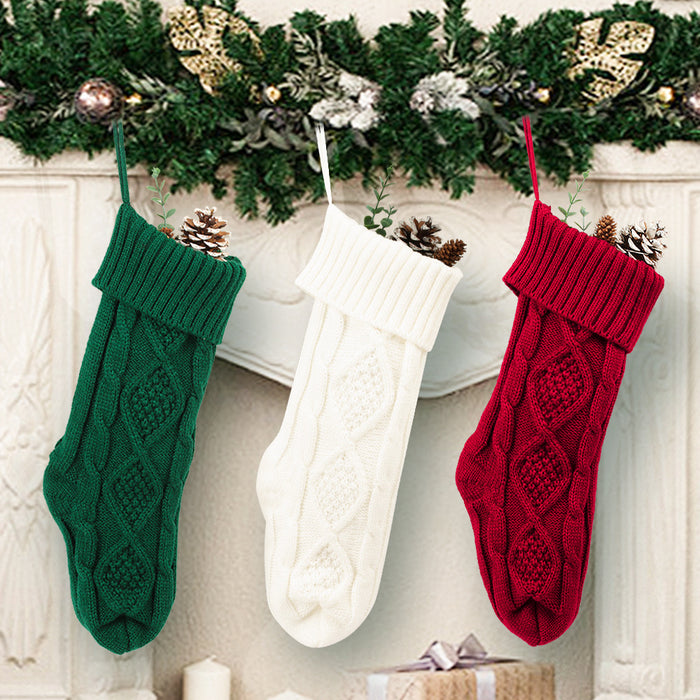 Personalized Family Christmas Stockings,2024 Embroidered Christmas Stocking,Knitted Stockings With Name,Monogram Stocking