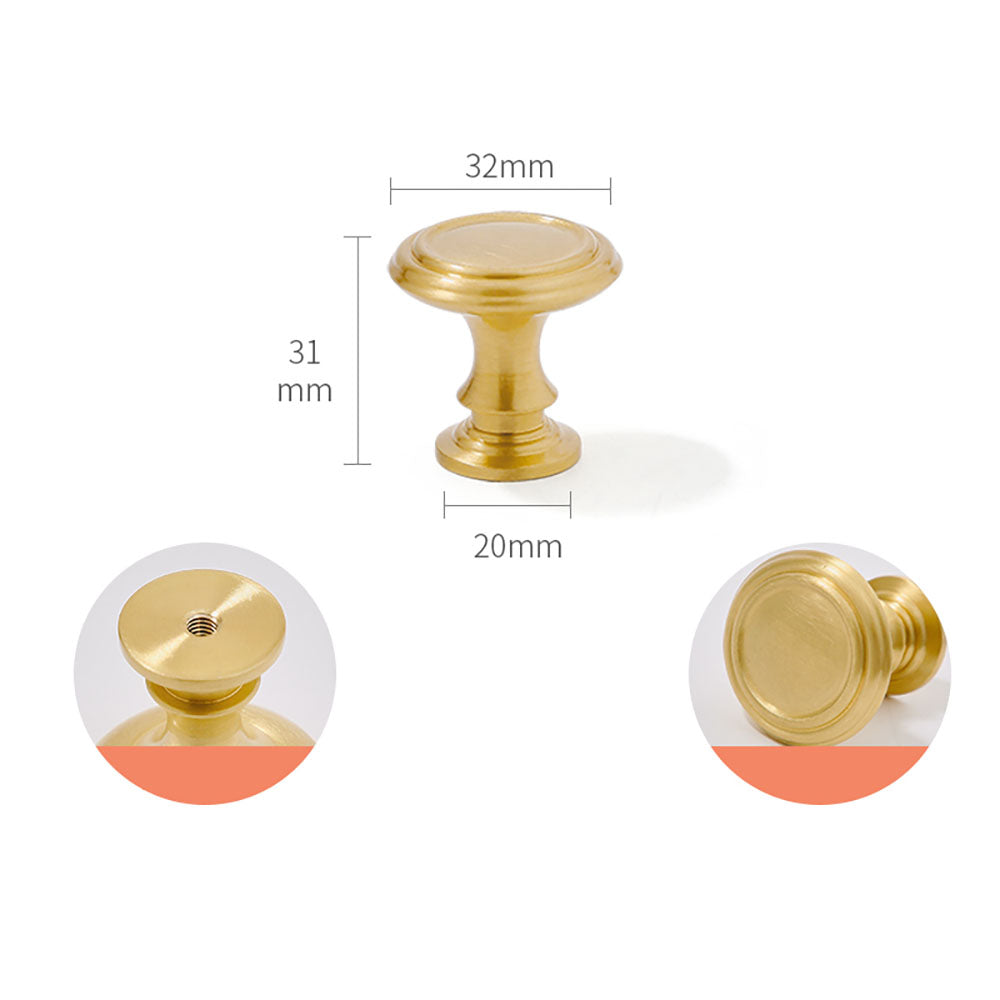 Vintage Solid Brass Gold Kitchen Cabinet Pulls