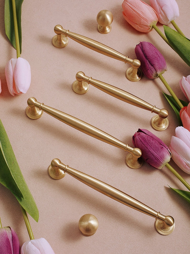 Geometric Black and Gold Knobs