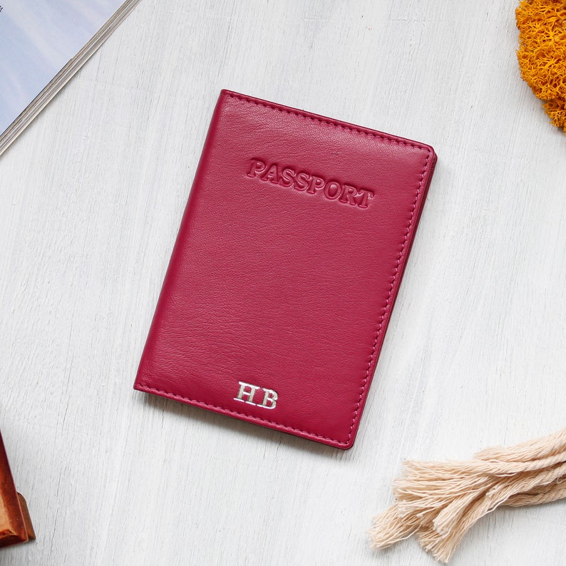 Personalised Leather Passport Cover Sleeve Wallet Travel Accessory Gift for Him & Her - Custom Travel Wallet Personalised Travel Gift