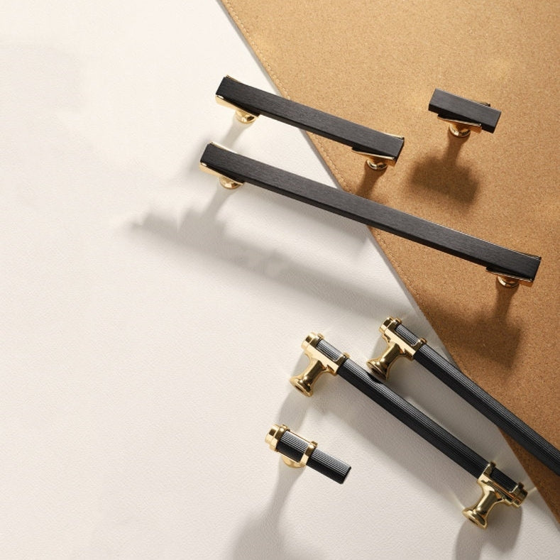 Black&Gold/ Gray&Gold Modern Wardrobe Cabinet Pulls