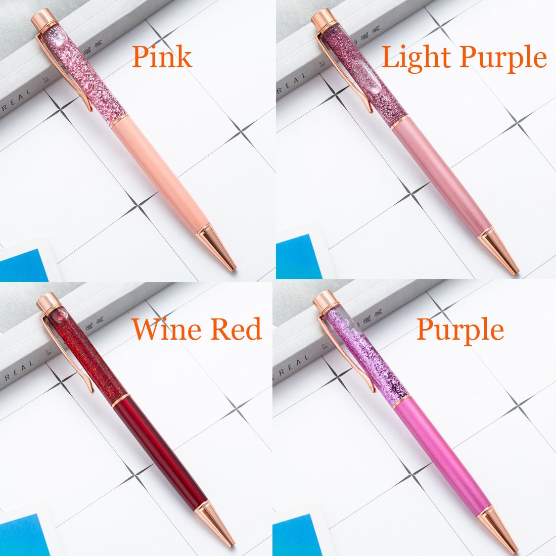 Personalized Glitter Powder Pens, Fancy Ballpoint Pens