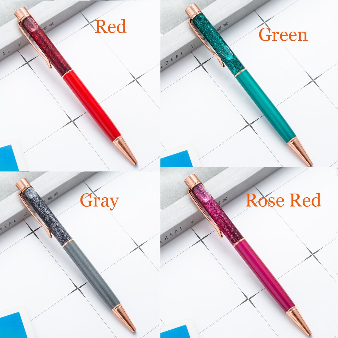 Personalized Glitter Powder Pens, Fancy Ballpoint Pens