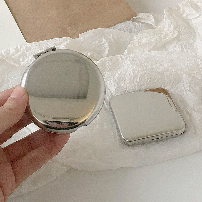 Personalized Engraved Silver Compact Mirror Favor