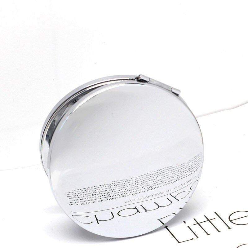 Personalized Compact Mirror, Engraved Silver Compact Mirror