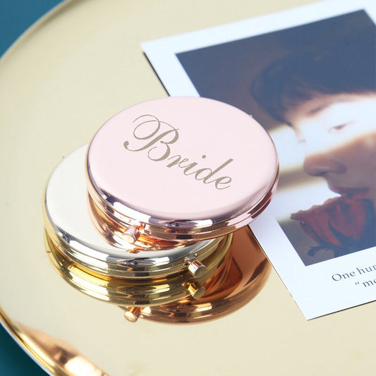 Personalized Engraved Mirrors, Custom Pocket Mirrors with Name