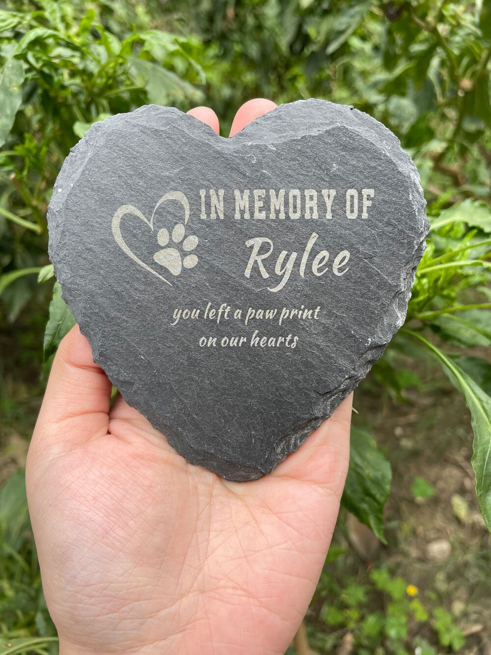 Engraved Pet Memorial Stone, Custom Dog Cat Memorial Plaque