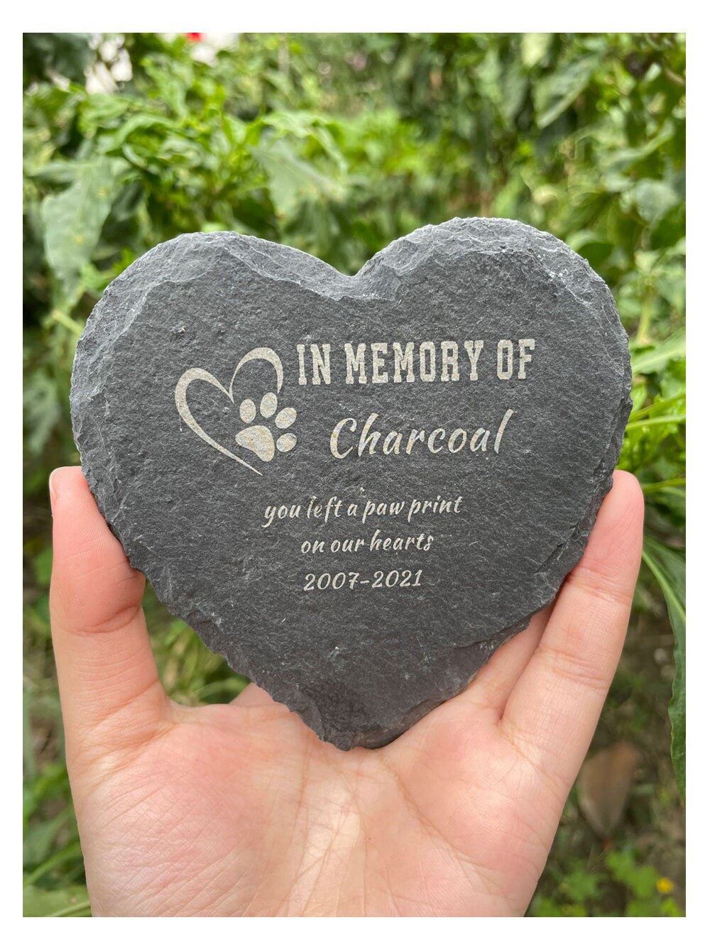 Engraved Pet Memorial Stone, Custom Dog Cat Memorial Plaque