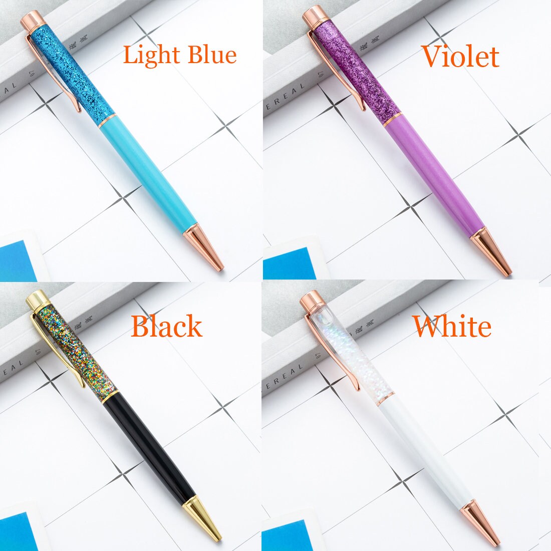 Personalized Glitter Powder Pens, Fancy Ballpoint Pens