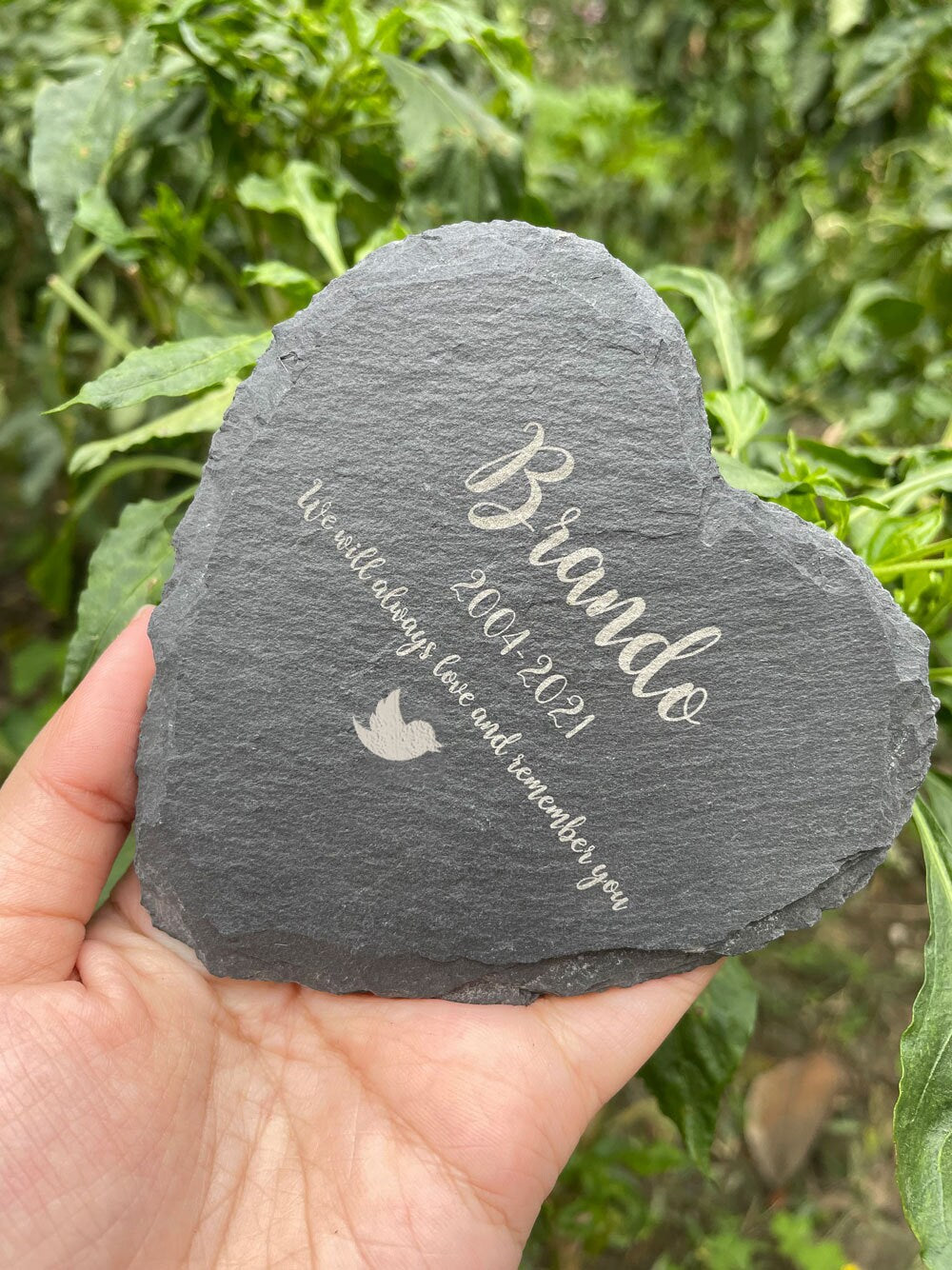 Custom Pet Bird Memorial Stone, Personalized Engrave Bird Memorial Plaque