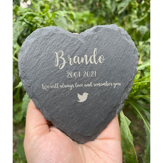 Custom Pet Bird Memorial Stone, Personalized Engrave Bird Memorial Plaque