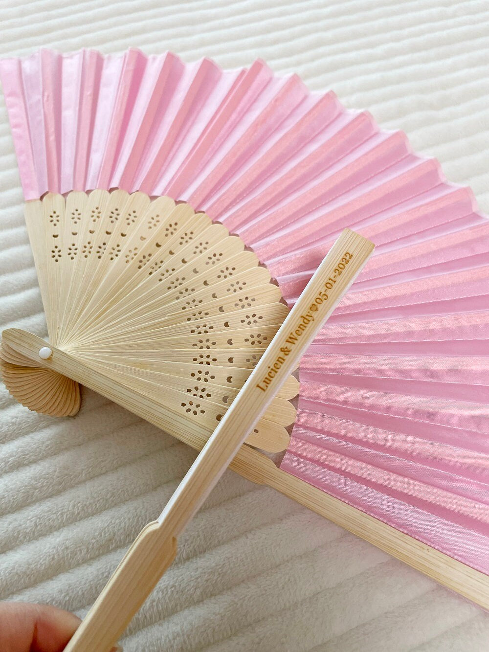 Personalized Silk Wedding Fans, Wedding Bridal Party Favors Special Event Fans