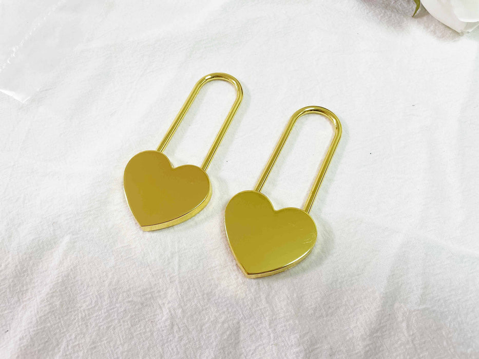 Customized Engagement Gold Love Lock, Paris Padlock