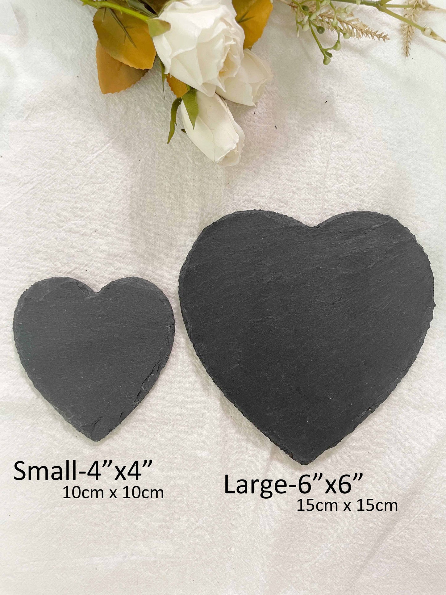 Pet Memorial Stone, 4" 6" Heart Shape Dog Cat Memorial Plaque