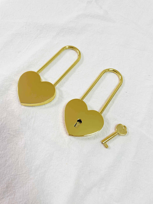 Customized Engagement Gold Love Lock, Paris Padlock