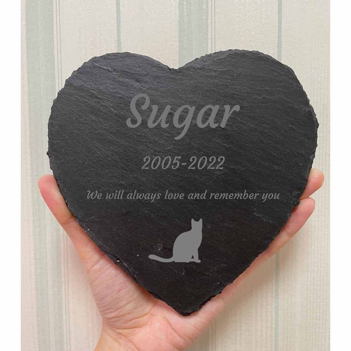 Personalized Cat Memorial Stone 4" 6",  Laser Engrave Cat Memorial Plaque