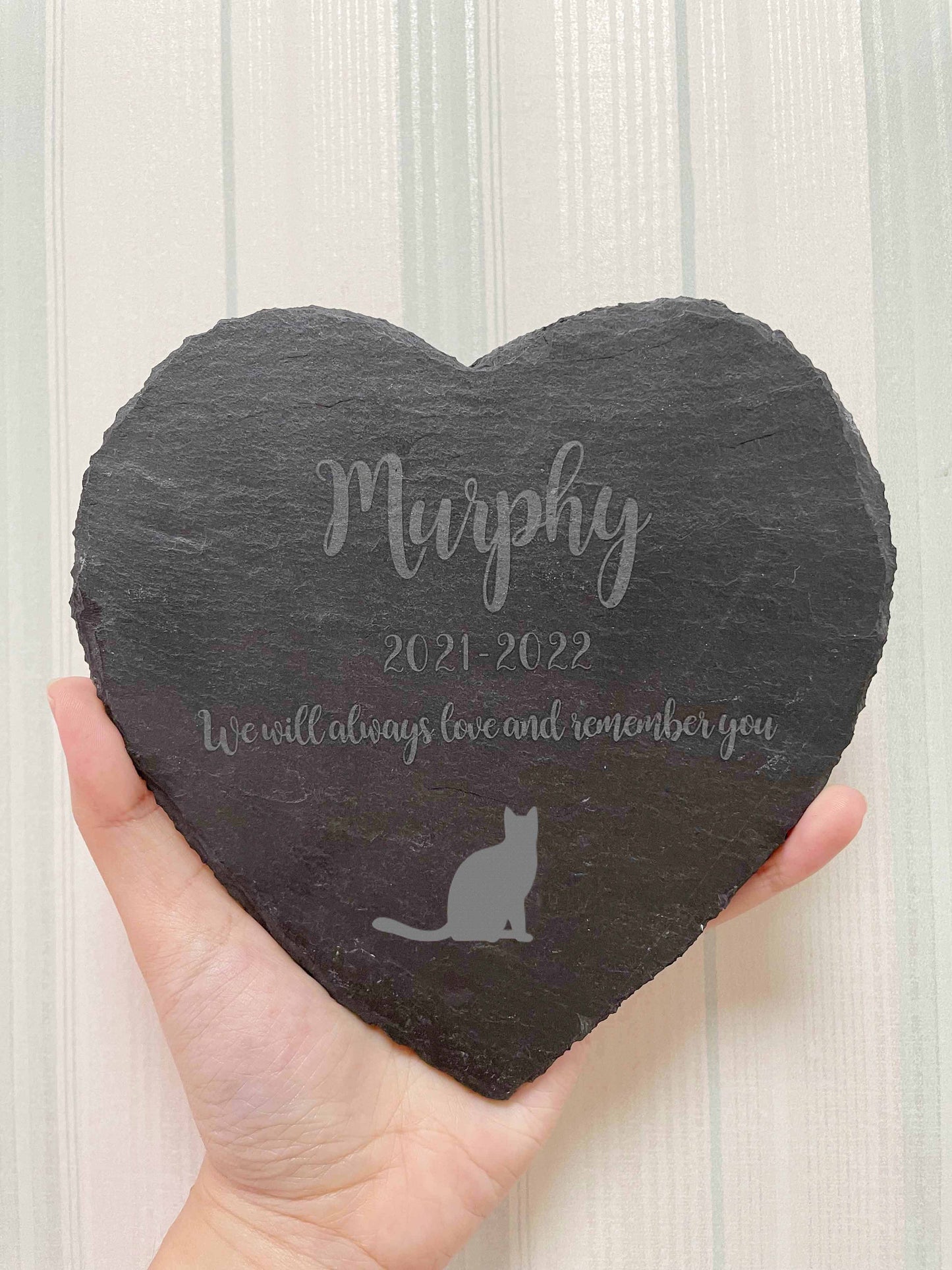 Personalized Cat Memorial Stone 4" 6",  Laser Engrave Cat Memorial Plaque