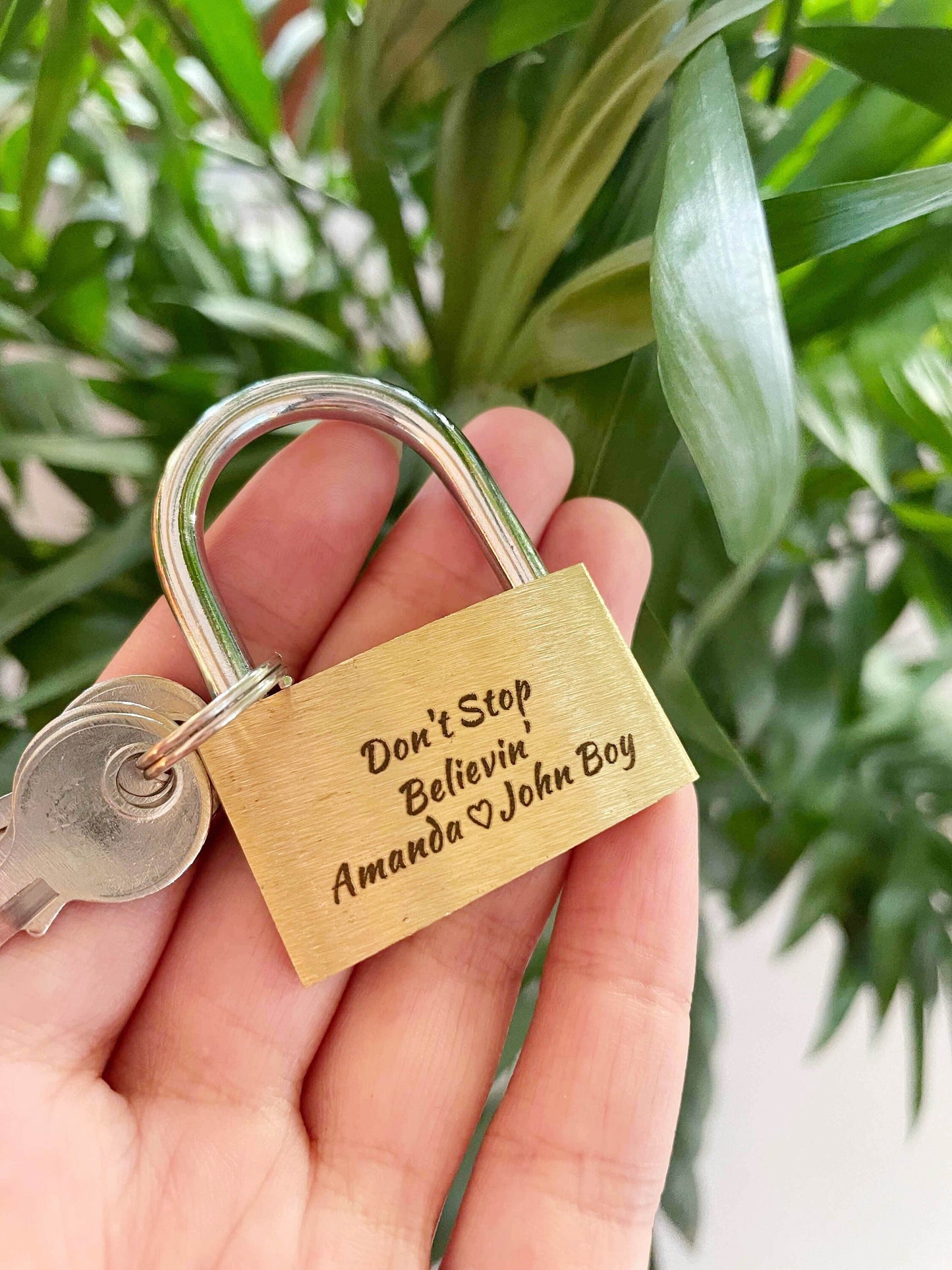 Personalized Gold Love Lock Boyfriend Gift Love Lock