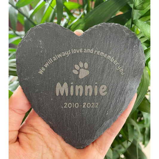 Dog Cat Memorial Stone, Pet Memorial Gift, Custom Pet Memorial Stone