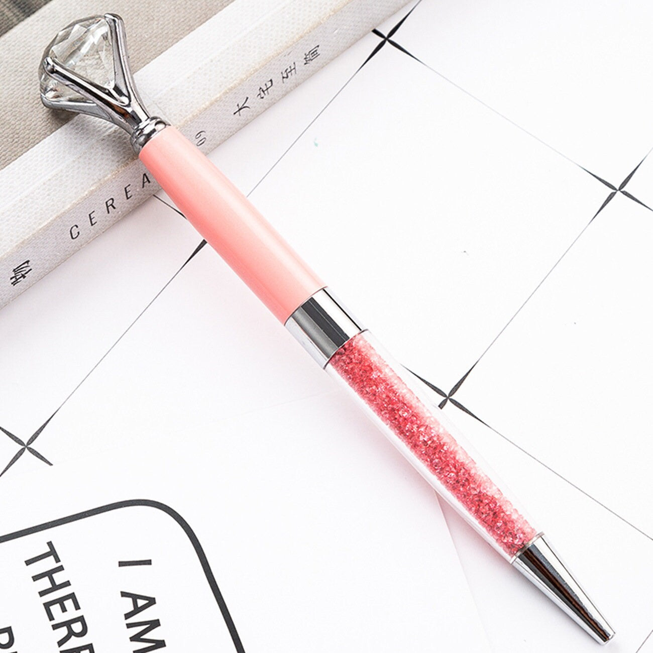 Personalized Diamond Pens Custom Engraved, Crystal Metal Ballpoint Pens