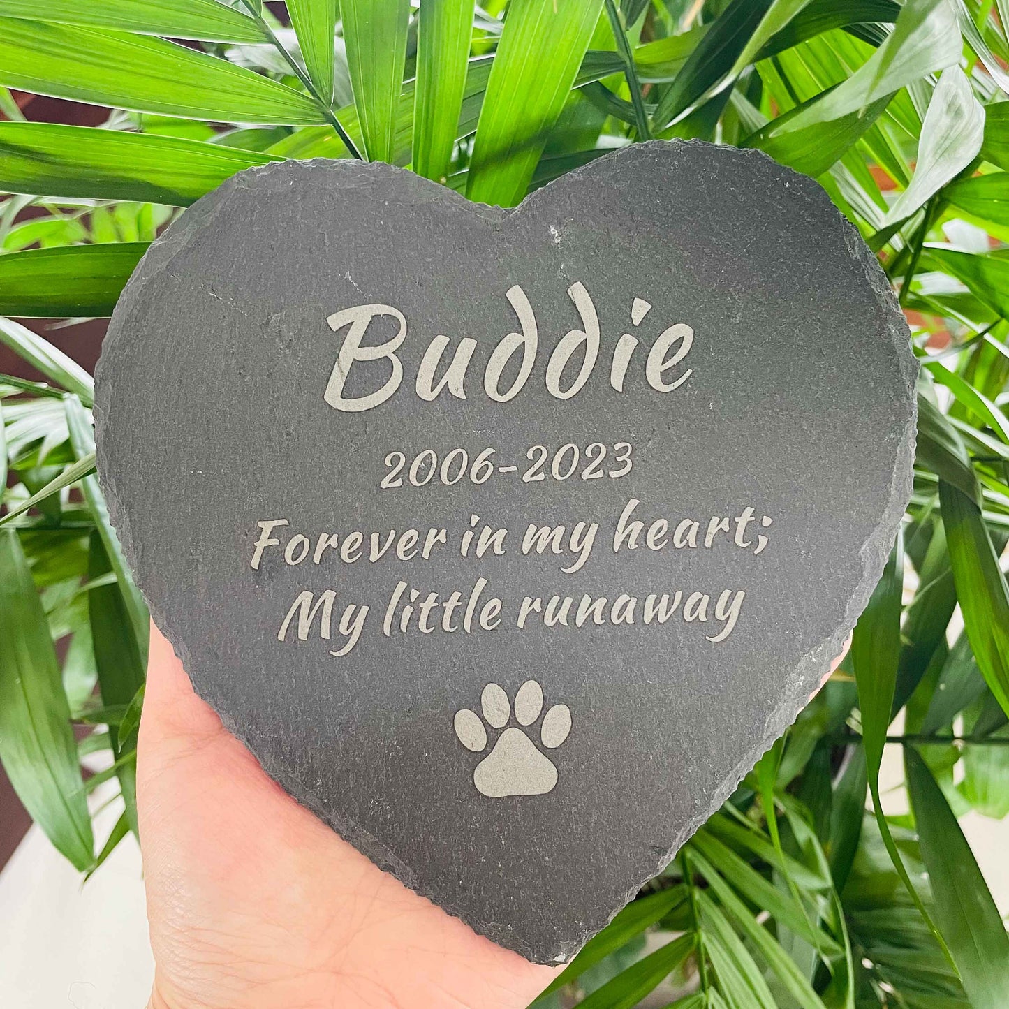 6" Personalized Pet Memorial Stone,  Custom Engrave Dog Cat Memorial Plaque