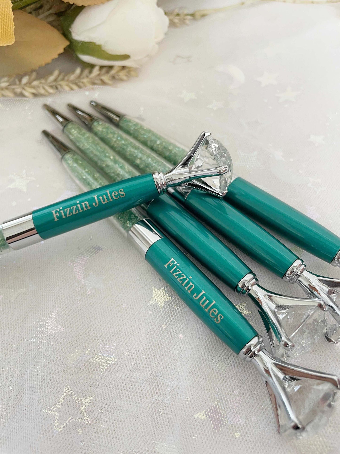 Personalized Diamond Pens Custom Engraved, Crystal Metal Ballpoint Pens