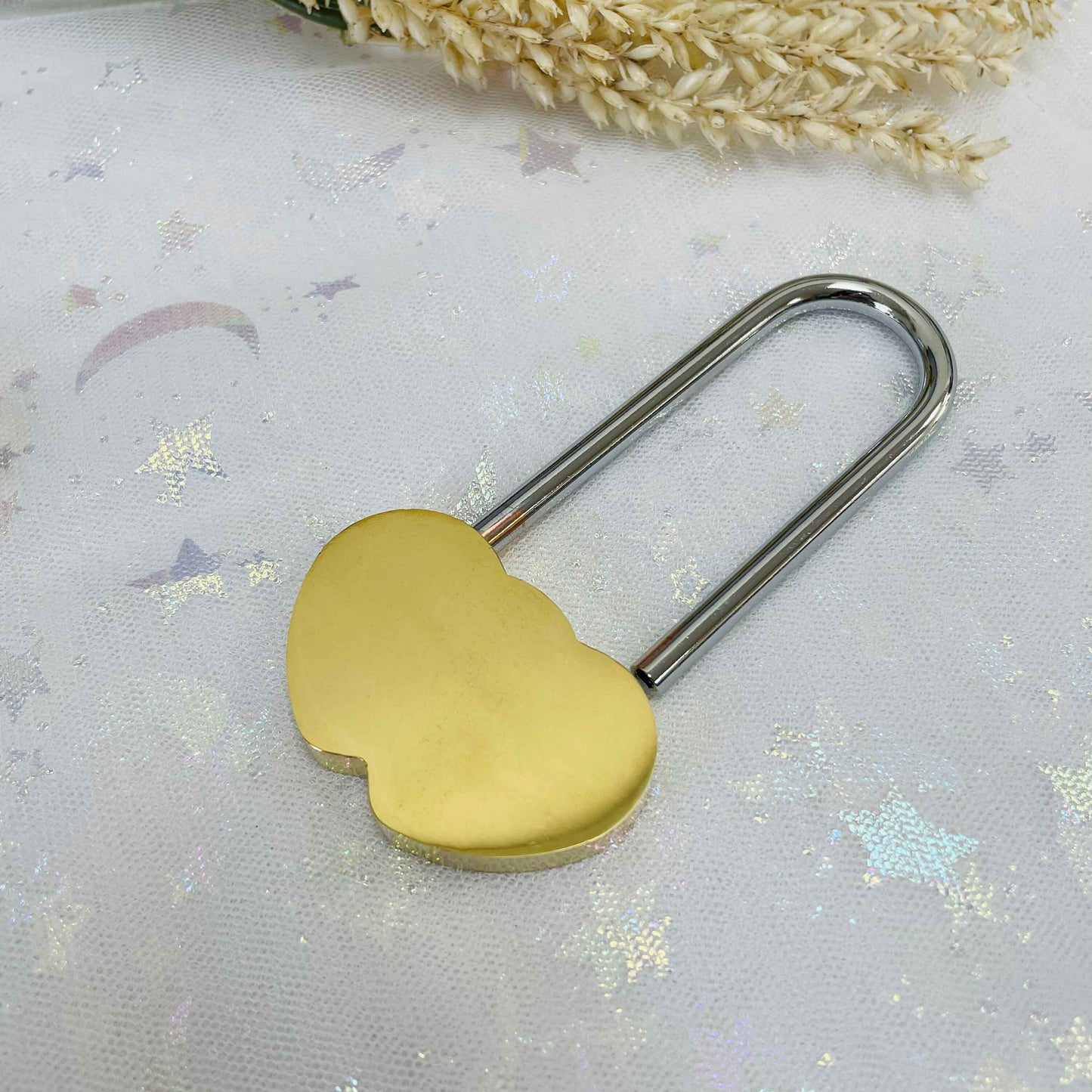 Personalized Double Heart Padlock, Custom Brass Love Padlock