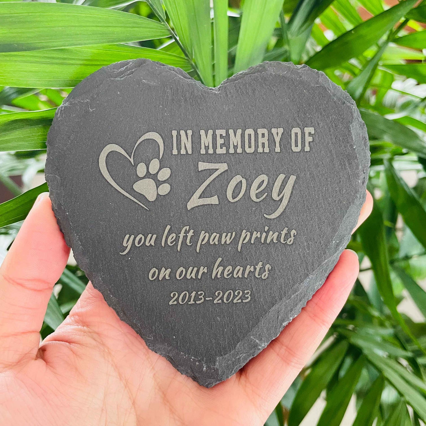 Engraved Pet Memorial Stone, Custom Dog Cat Memorial Plaque