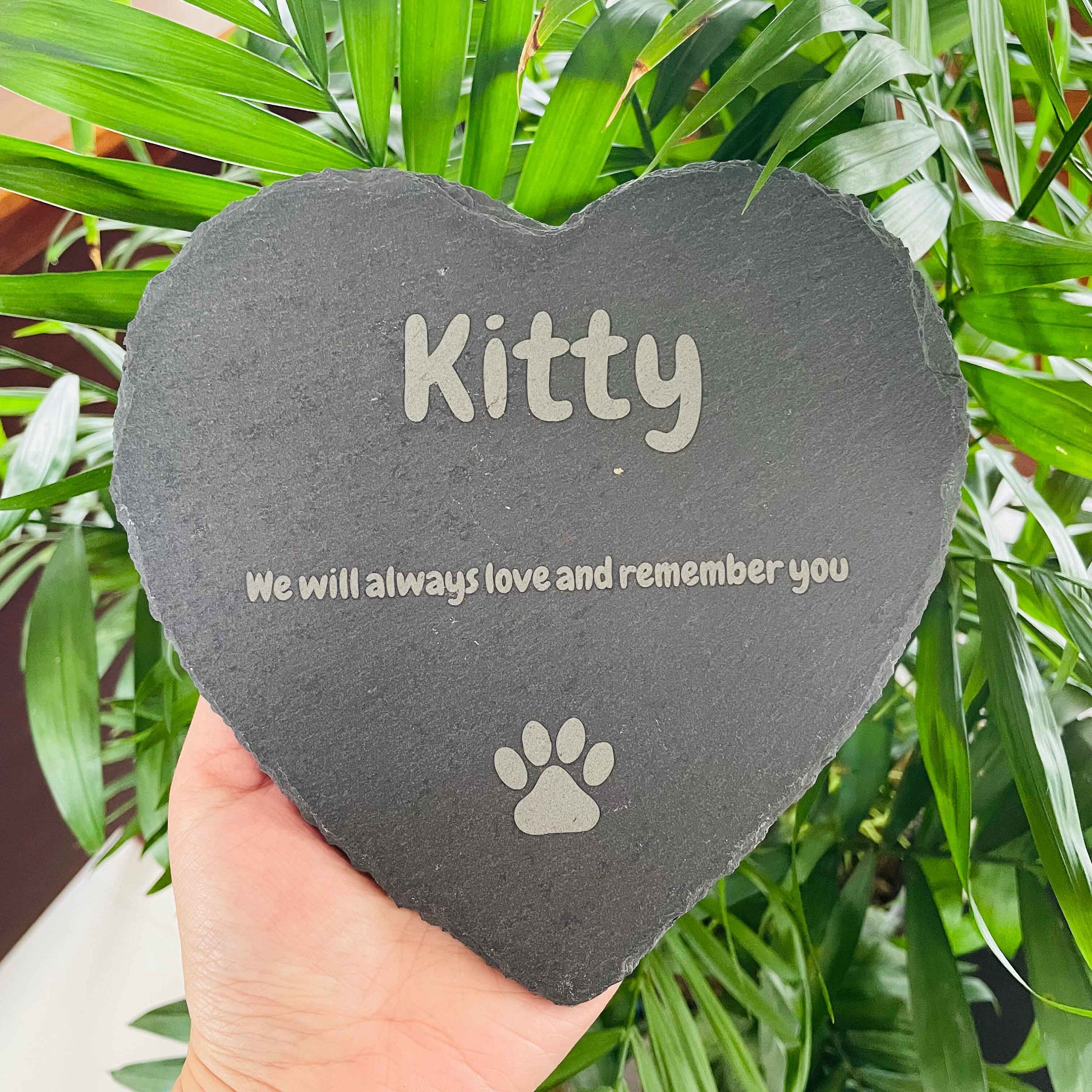 Always In Our Hearts Pet Dog Cat Name Stone Memorial Rock Colors very Etched retailer With Sandblaster Personalized Gift Memory Collectible