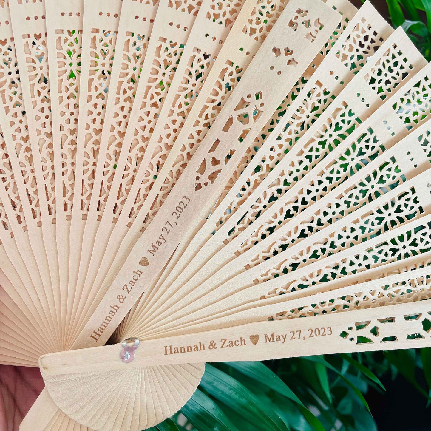 wooden fan favors